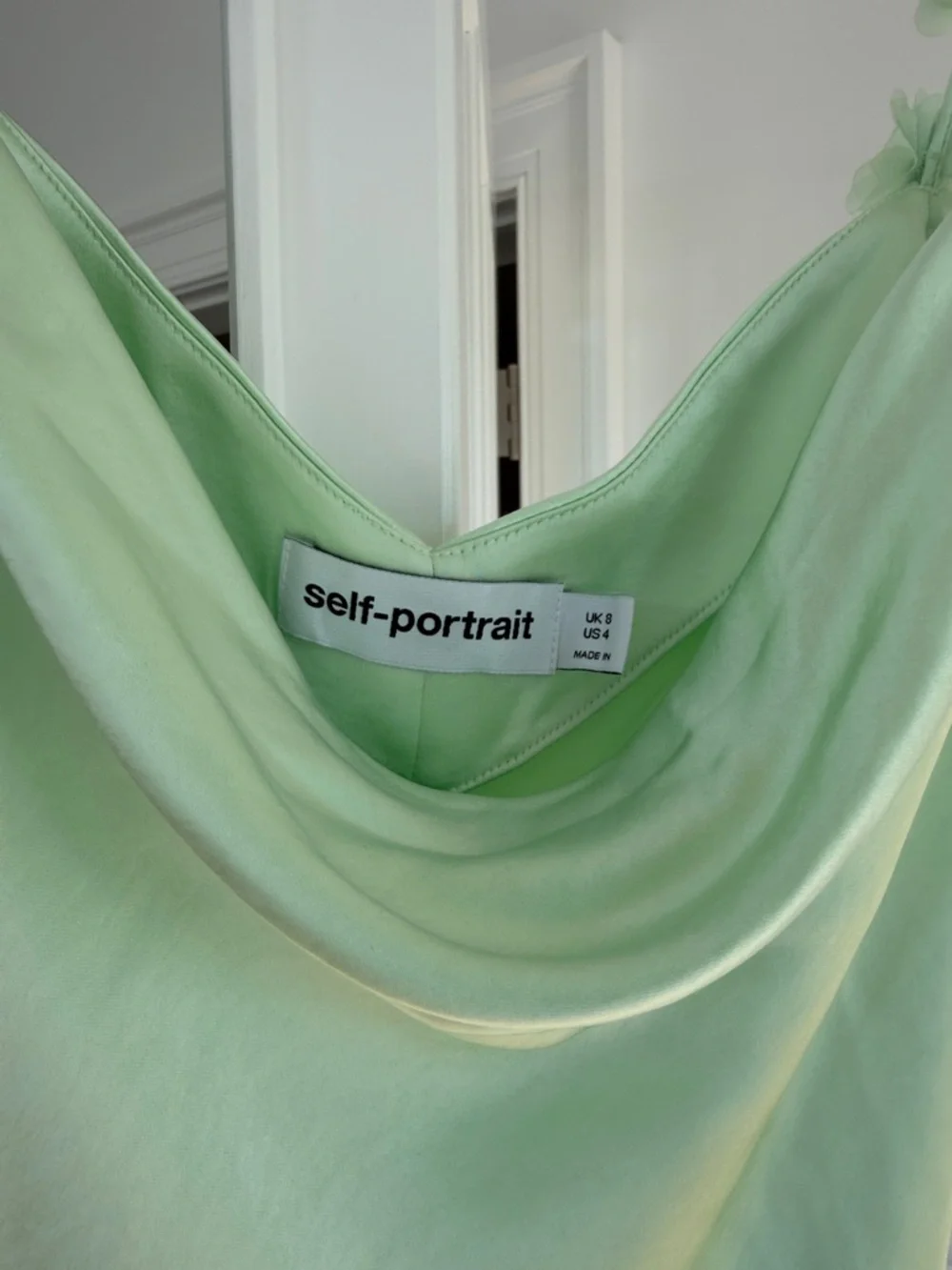 Self-Portrait Mint Green Cowl Neck Midi Dress - Picture 2 of 4